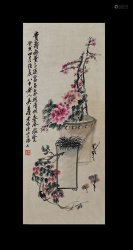 WU SHILING: FLOWERS PAINTING