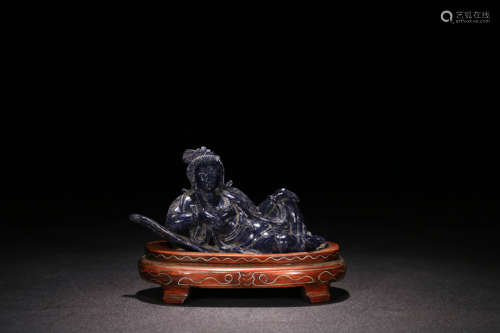 A LASURITE GUANYIN STONE