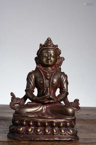 BRONZE CAST 'AMITABHA' SEATED FIGURE