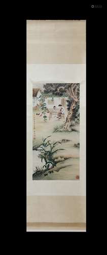 ZHANG DAQIAN: FIGURE SCROLL