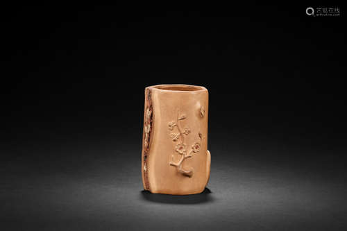 YIXING ZISHA 'TREE BRANCH' BRUSH POT