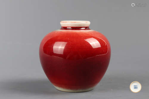 Chinese Red Glazed Porcelain Vessel