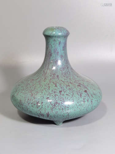 Jun Kiln Glazed Porcelain Bottle