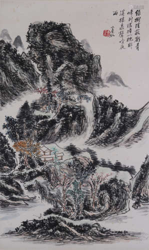 Based Landscape Of Chinese Painting And Calligraphypainting And Calligraphy Galloping 