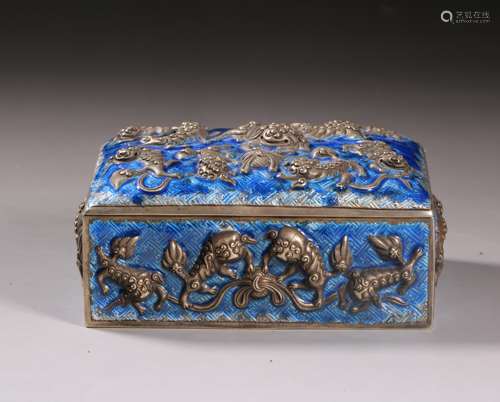 Chinese Silver And  Enamel  Box