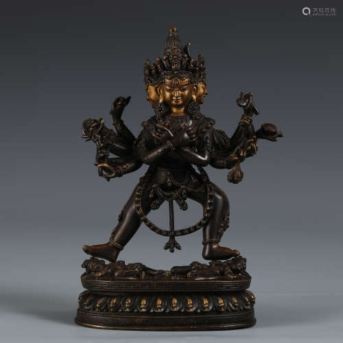 Gilt Bronze Figure Of Chakrasamvara