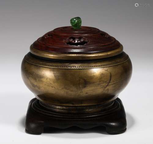 Bronze Covered Censer With Mark