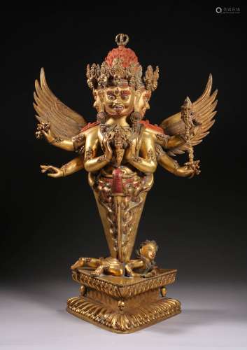 Gilt Bronze Figure of Vajrakilaya