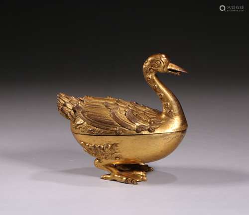 Gilt Bronze  Duck