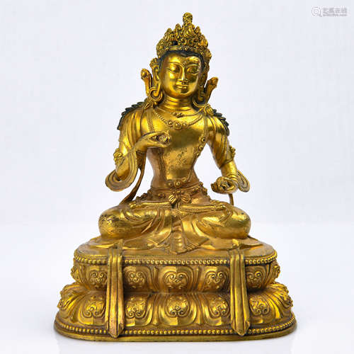 Finley Cast Gilt Bronze Figure Of Vajrasattva