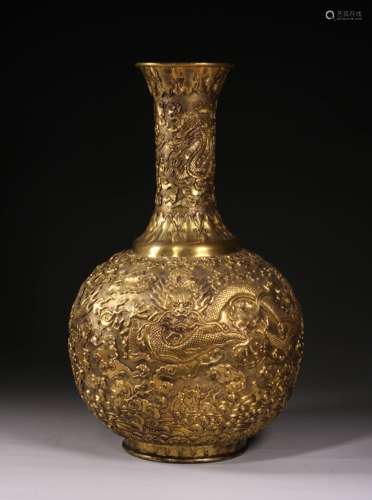 Ornate Bronze Dragon Vase