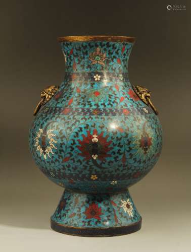 Cloisonne Enamel Bronze  Vase