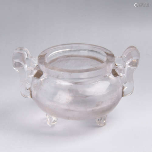 Chinese Crystal Tripod Censer