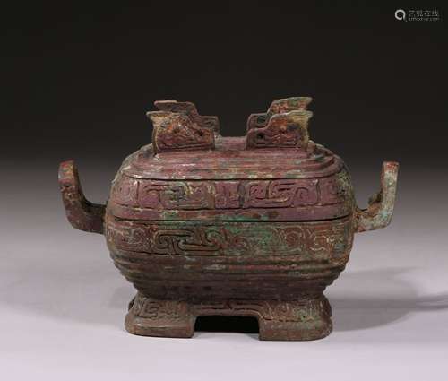 ArchaIc Bronze Covered Vessel