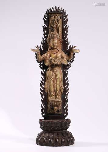 Gilt Bronze Standing bodhisattva