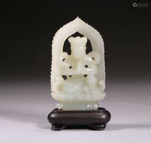 Carved White Jade Guanyin