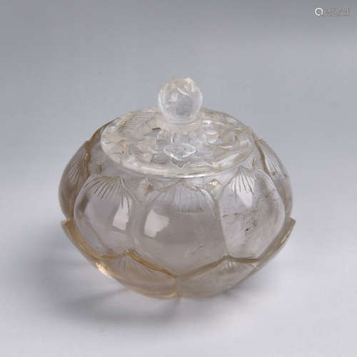 Chinese Crystal Flower Petal Covered Bowl