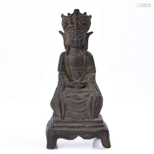 Cast Bronze Figure Of Guanyin