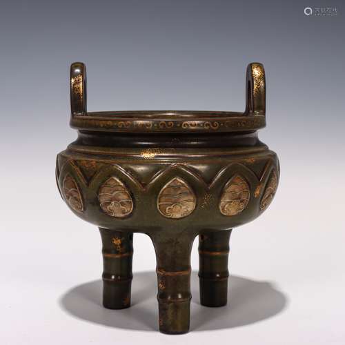 Brown-Glazed Porcelain Censer With Mark