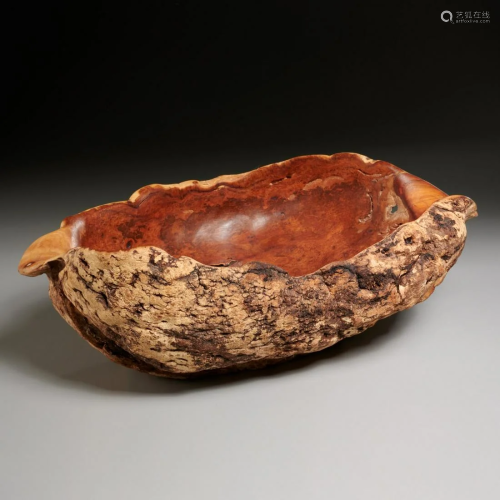 Stinson Studios, carved burlwood bowl