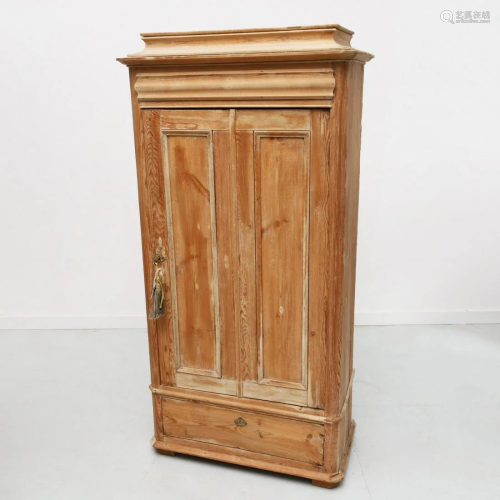 Small Continental carved pine cabinet