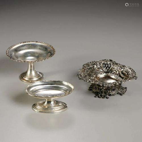 (3) small English silver footed dishes