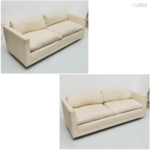 Pair Dunbar style low sofas