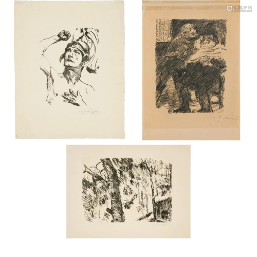 Lovis Corinth, (3) lithographs