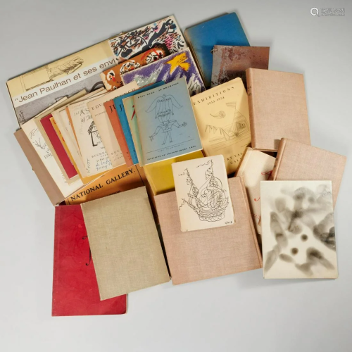 Box lot vintage artist exhibition catalogues