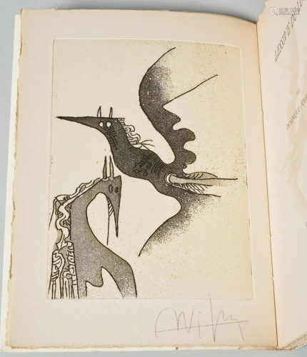 [Wifredo Lam] Lessive du Loup, with signed etching