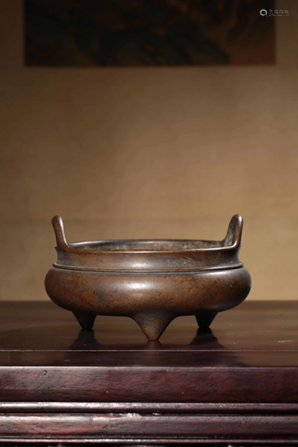 A BRONZE CENSER.MARK OF XUANDE 清 “