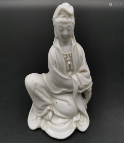 A DEHUA-GLAZED GUANYIN.REPUBLIC PERIOD 民国