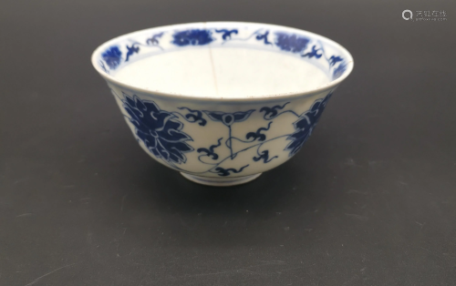 A BLUE AND WHITE BOWL.MARK OF GUANGXU 大清
