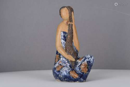 Hand Sculptured Porcelain Art Lady