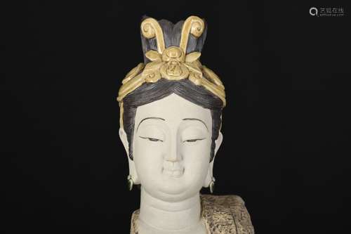 2ft High Hand Sculptured Shiwan Goddess