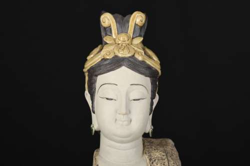 2ft High Hand Sculptured Shiwan Goddess