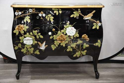 Black and Gold Hand Painted Chest