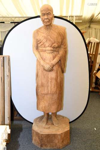 Life Size Teak Hand Carving