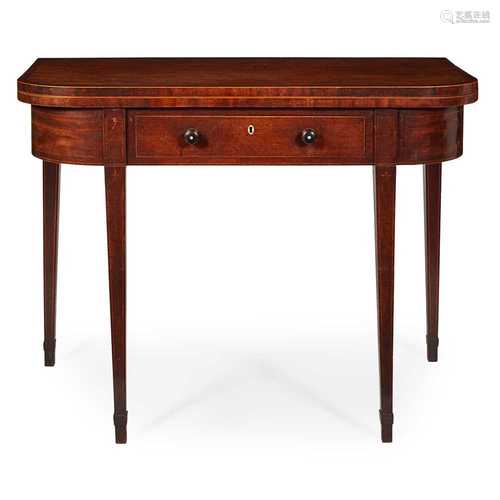 LATE GEORGE III MAHOGANY CARD TABLE 18TH CENTURY