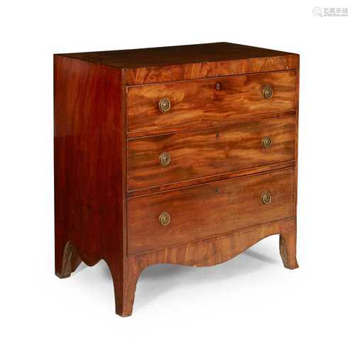 LATE GEORGE III MAHOGANY CHEST OF DRAWERS EARLY 19TH CENTURY