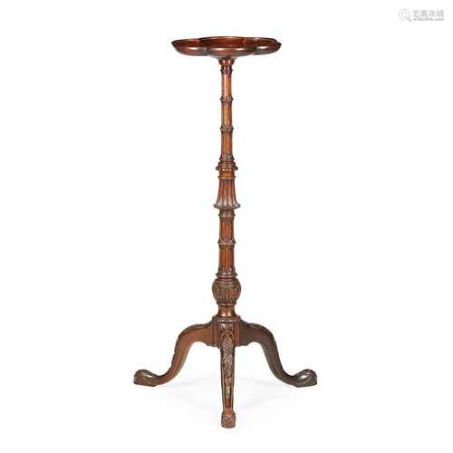 GEORGE II STYLE MAHOGANY TORCHERE STAND LATE 19TH CENTURY