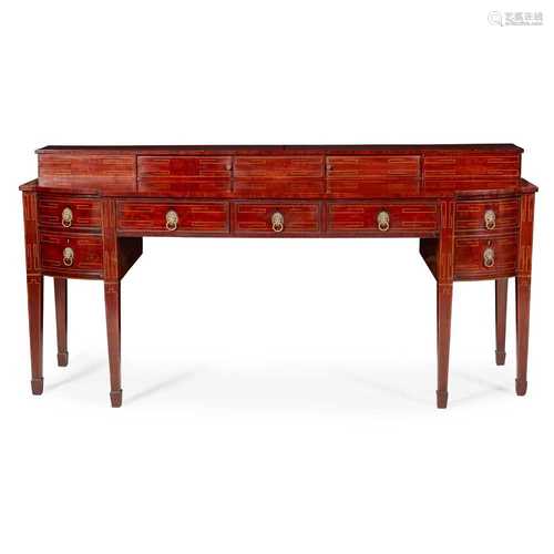 SCOTTISH REGENCY MAHOGANY INLAID SIDEBOARD EARLY 19TH CENTURY