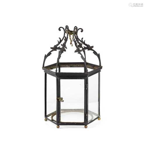 REGENCY IRON HALL LANTERN EARLY 19TH CENTURY