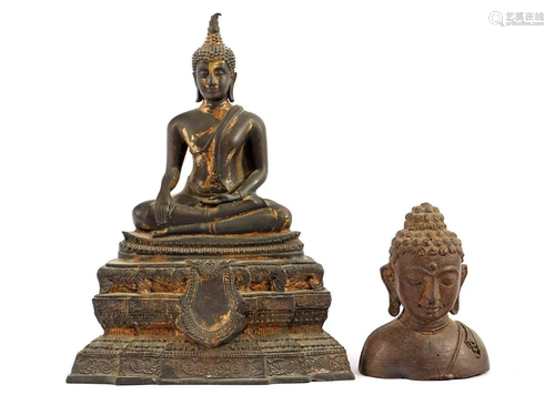 Bronze Thai sitting Buddha