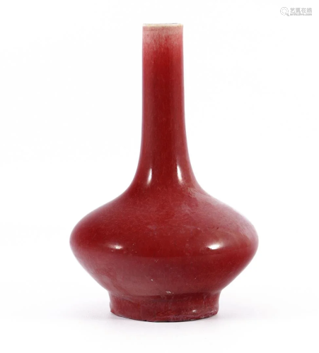 Sang de Boeuff pointed vase