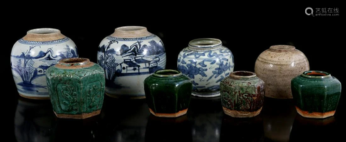 4 Chinese 19th century ginger jars