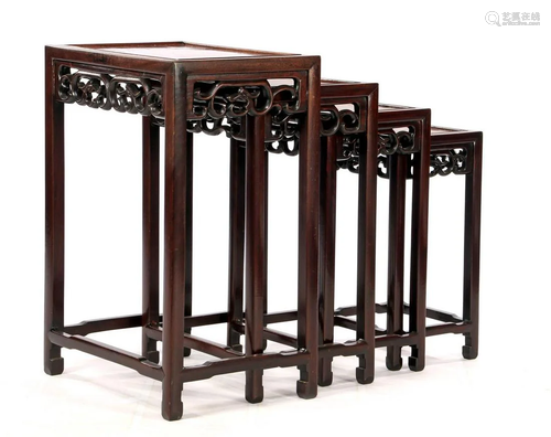 Chinese rosewood 4-piece mimi set