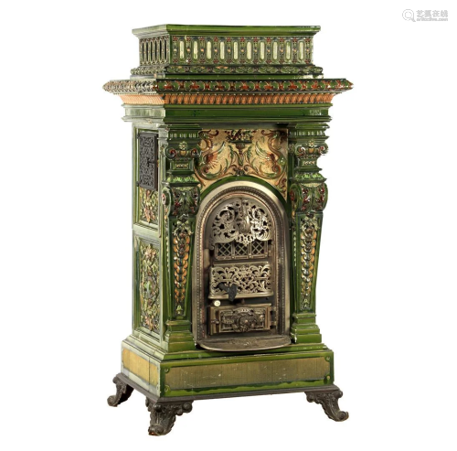 German Meissen Jugendstil fireplace