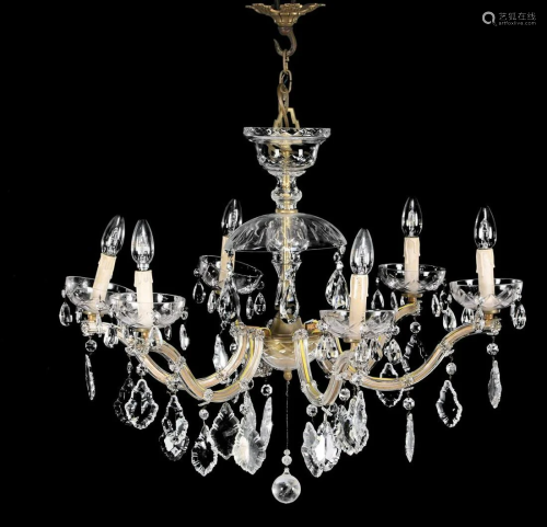 Crystal 6-light chandelier