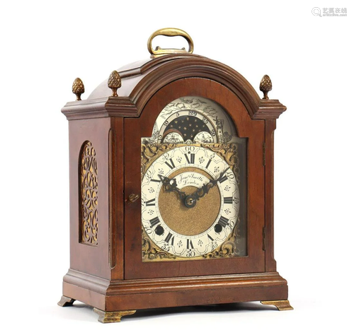 Smith table clock in walnut case